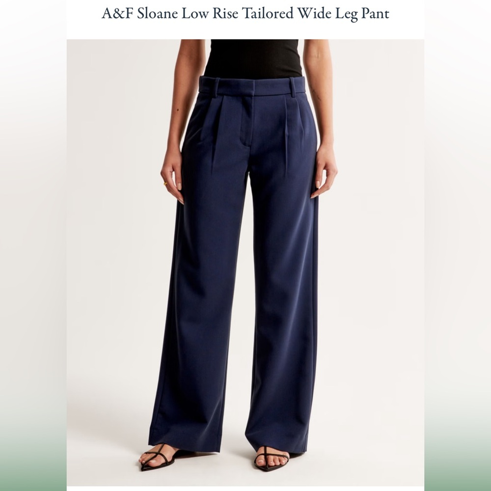 Abercrombie & Fitch Blue Wide Leg Pants High-Waisted
